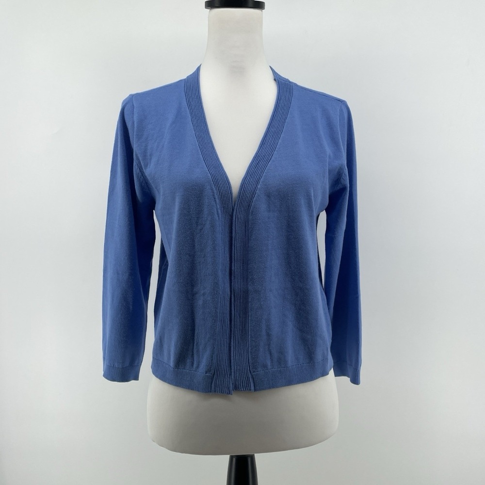 Soft Surroundings Open Cardigan Women's Medium Blue Capsule Classic $69 New